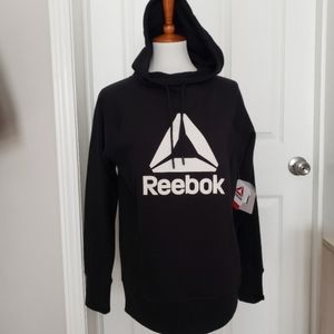 Reebok Primary Logo Pullover Hoodie Sweatshirt Kangaroo Pocket Size Medium New